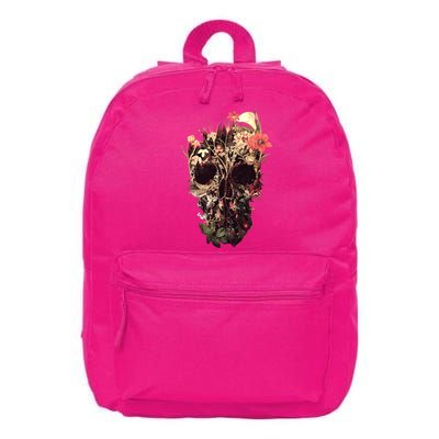 Bloom Skull Flower 16 in Basic Backpack