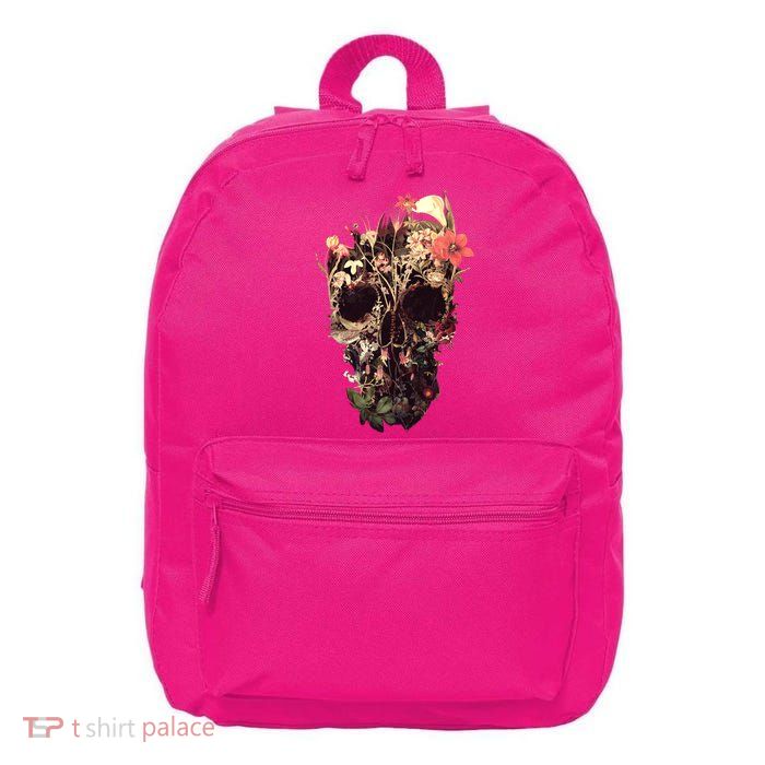Bloom Skull Flower 16 in Basic Backpack