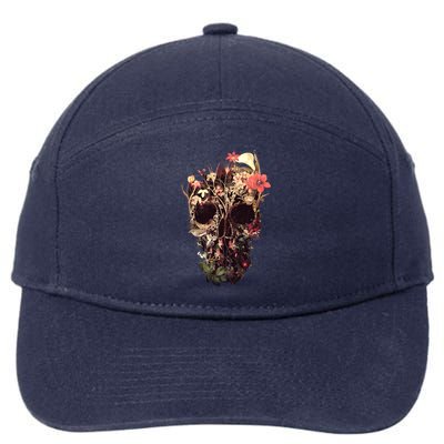 Bloom Skull Flower 7-Panel Snapback Hat