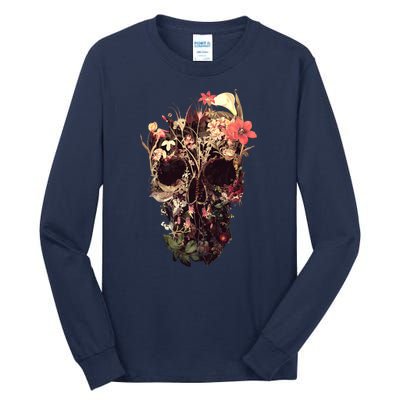 Bloom Skull Flower Tall Long Sleeve T-Shirt