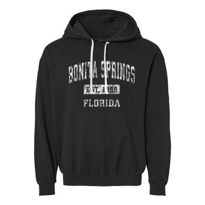 Bonita Springs Florida Fl Vintage Established Garment-Dyed Fleece Hoodie