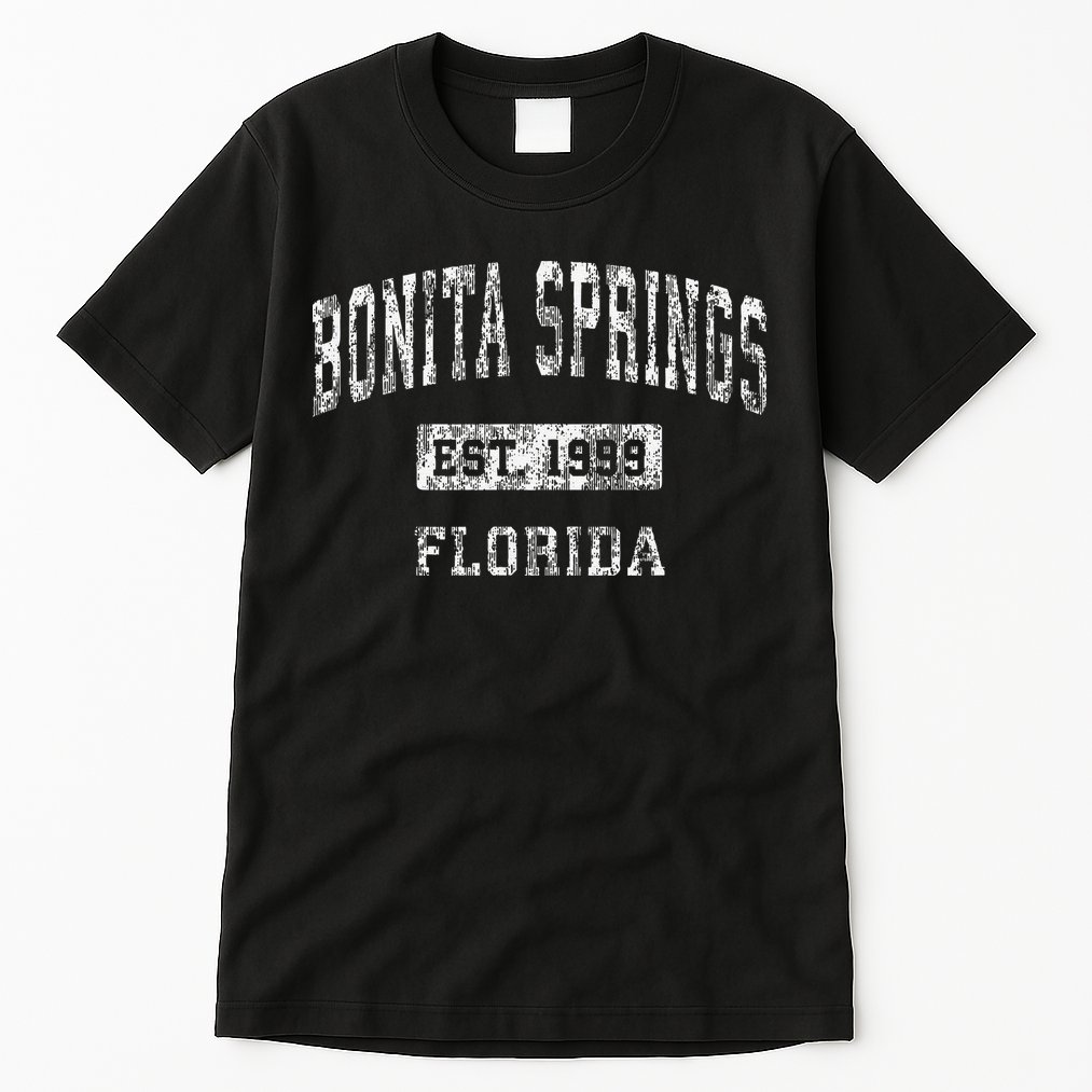 Bonita Springs Florida Fl Vintage Established Tall T-Shirt