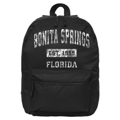 Bonita Springs Florida Fl Vintage Established 16 in Basic Backpack