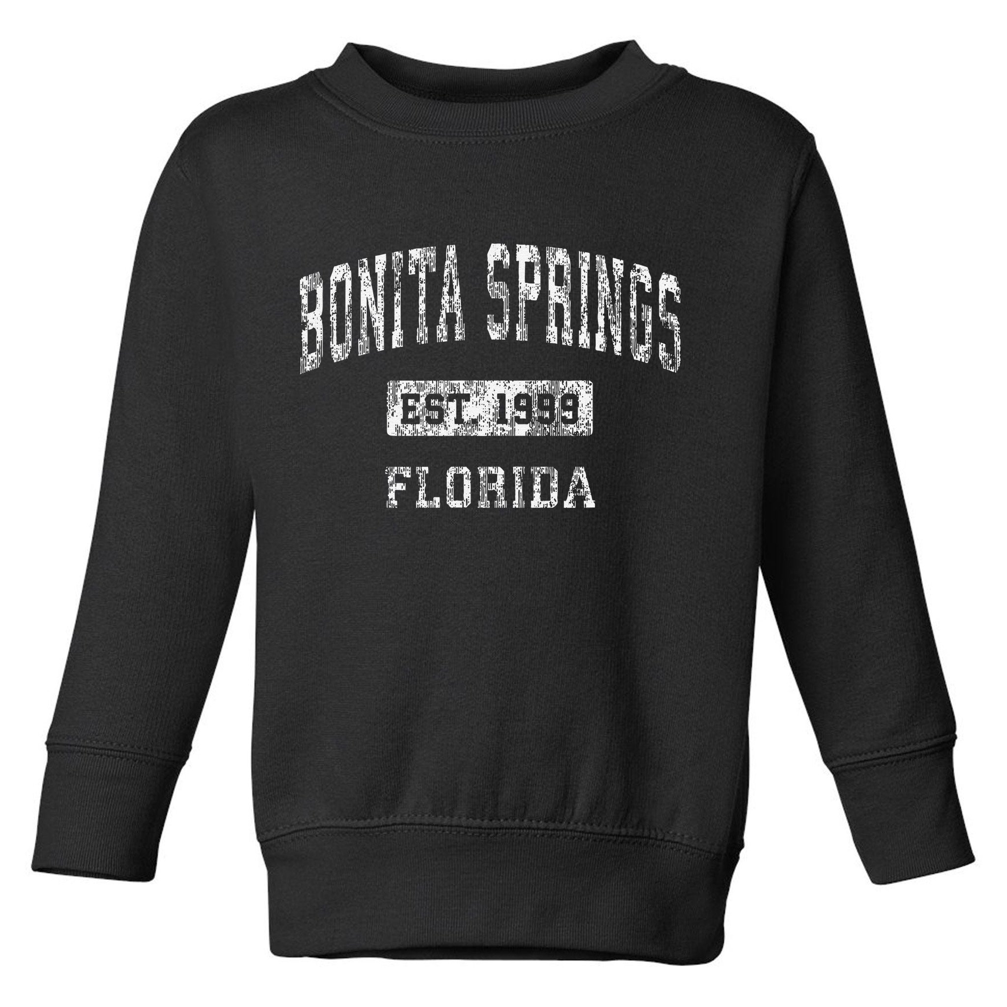 Bonita Springs Florida Fl Vintage Established Toddler Sweatshirt