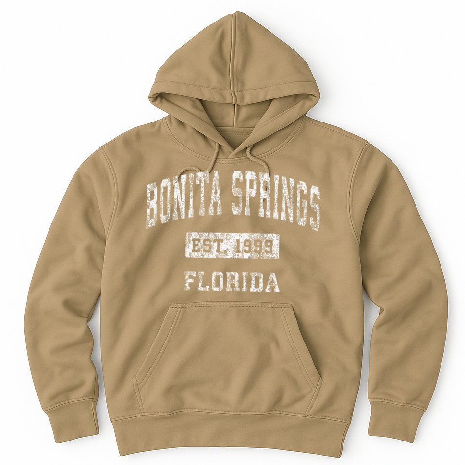 Bonita Springs Florida Fl Vintage Established Hoodie