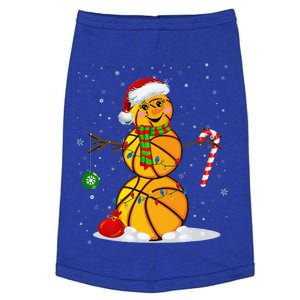 Basketball Snowman Funny Christmas Pajamas Matching Gifts Doggie Tank