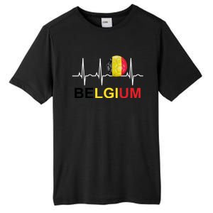 Belgium Soccer Funny Gift Belgium Flag Soccer Tall Fusion ChromaSoft Performance T-Shirt