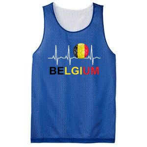 Belgium Soccer Funny Gift Belgium Flag Soccer Mesh Reversible Basketball Jersey Tank