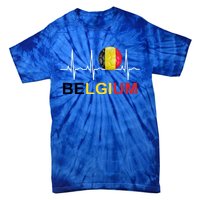 Belgium Soccer Funny Gift Belgium Flag Soccer Tie-Dye T-Shirt