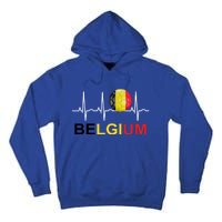 Belgium Soccer Funny Gift Belgium Flag Soccer Tall Hoodie