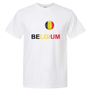 Belgium Soccer Funny Gift Belgium Flag Soccer Garment-Dyed Heavyweight T-Shirt