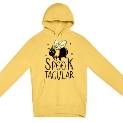 Bee Spooktacular Funny Bumble Bee Halloween Witch Gift Premium Pullover Hoodie