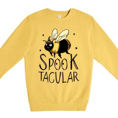 Bee Spooktacular Funny Bumble Bee Halloween Witch Gift Premium Crewneck Sweatshirt