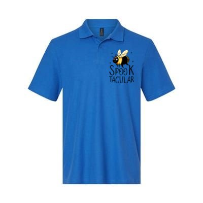 Bee Spooktacular Funny Bumble Bee Halloween Witch Gift Softstyle Adult Sport Polo