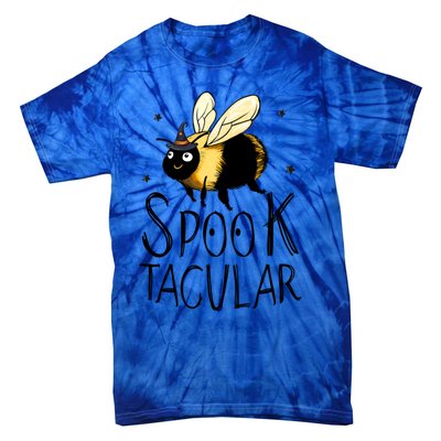 Bee Spooktacular Funny Bumble Bee Halloween Witch Gift Tie-Dye T-Shirt