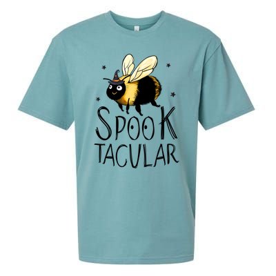 Bee Spooktacular Funny Bumble Bee Halloween Witch Gift Sueded Cloud Jersey T-Shirt