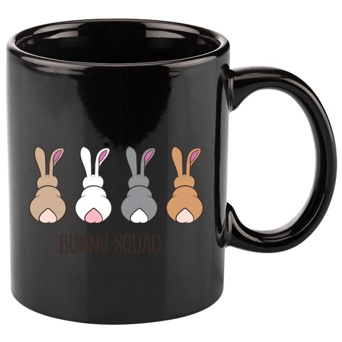 Bunny Squad Funny Rabbits Team Gift 11oz C Handle Ceramic Mug