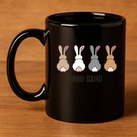 Bunny Squad Funny Rabbits Team Gift 11oz C Handle Ceramic Mug