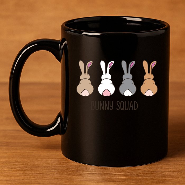 Bunny Squad Funny Rabbits Team Gift 11oz C Handle Ceramic Mug