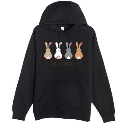 Bunny Squad Funny Rabbits Team Gift Premium Pullover Hoodie