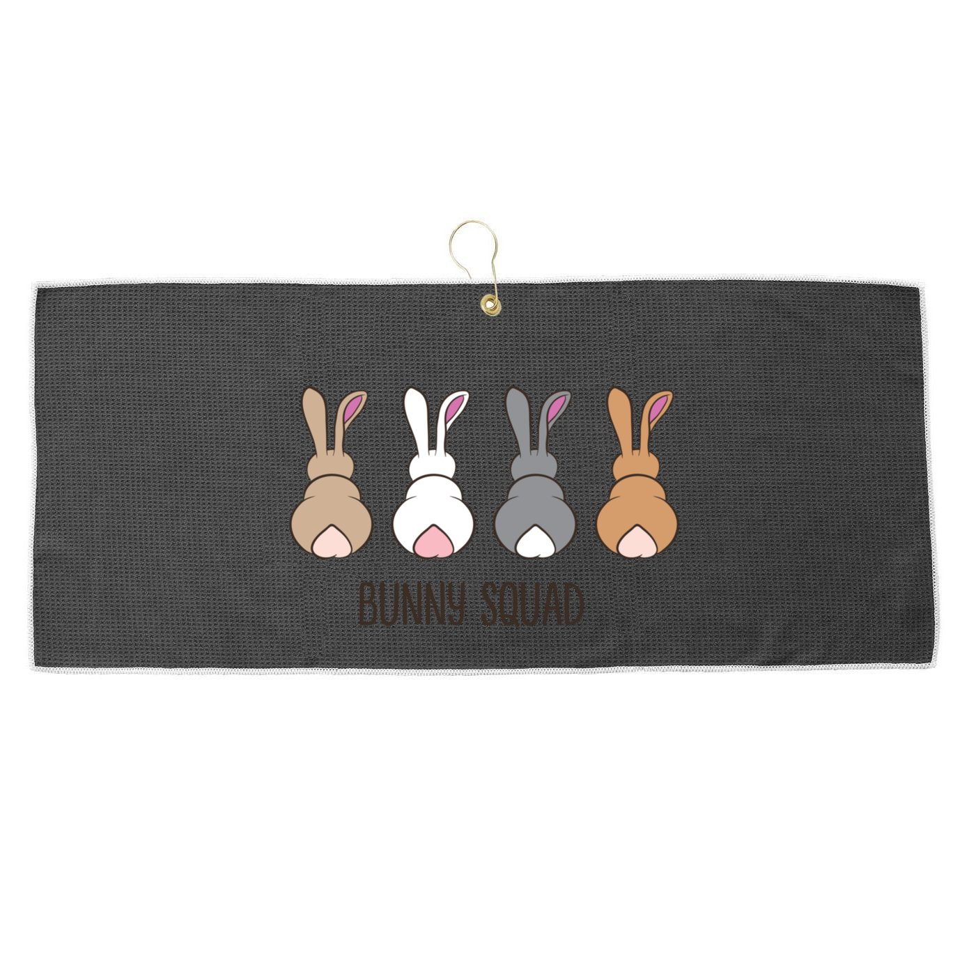Bunny Squad Funny Rabbits Team Gift Large Microfiber Waffle Golf Towel