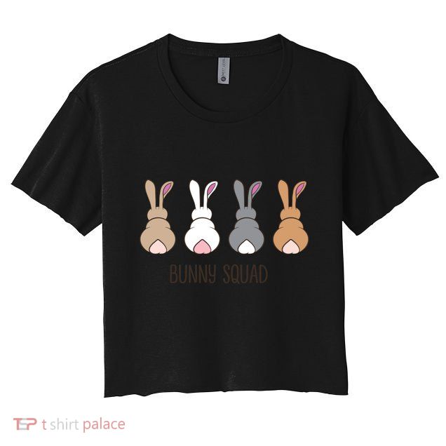 Bunny Squad Funny Rabbits Team Gift Crop Top