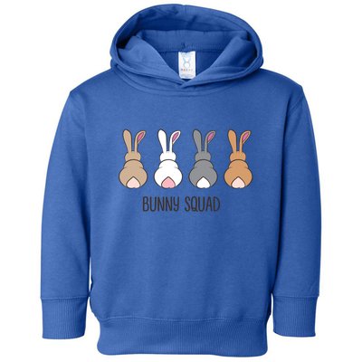 Bunny Squad Funny Rabbits Team Gift Toddler Hoodie