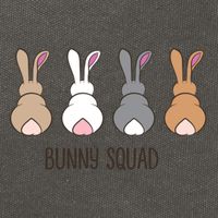 Bunny Squad Funny Rabbits Team Gift Cotton Canvas Backpack