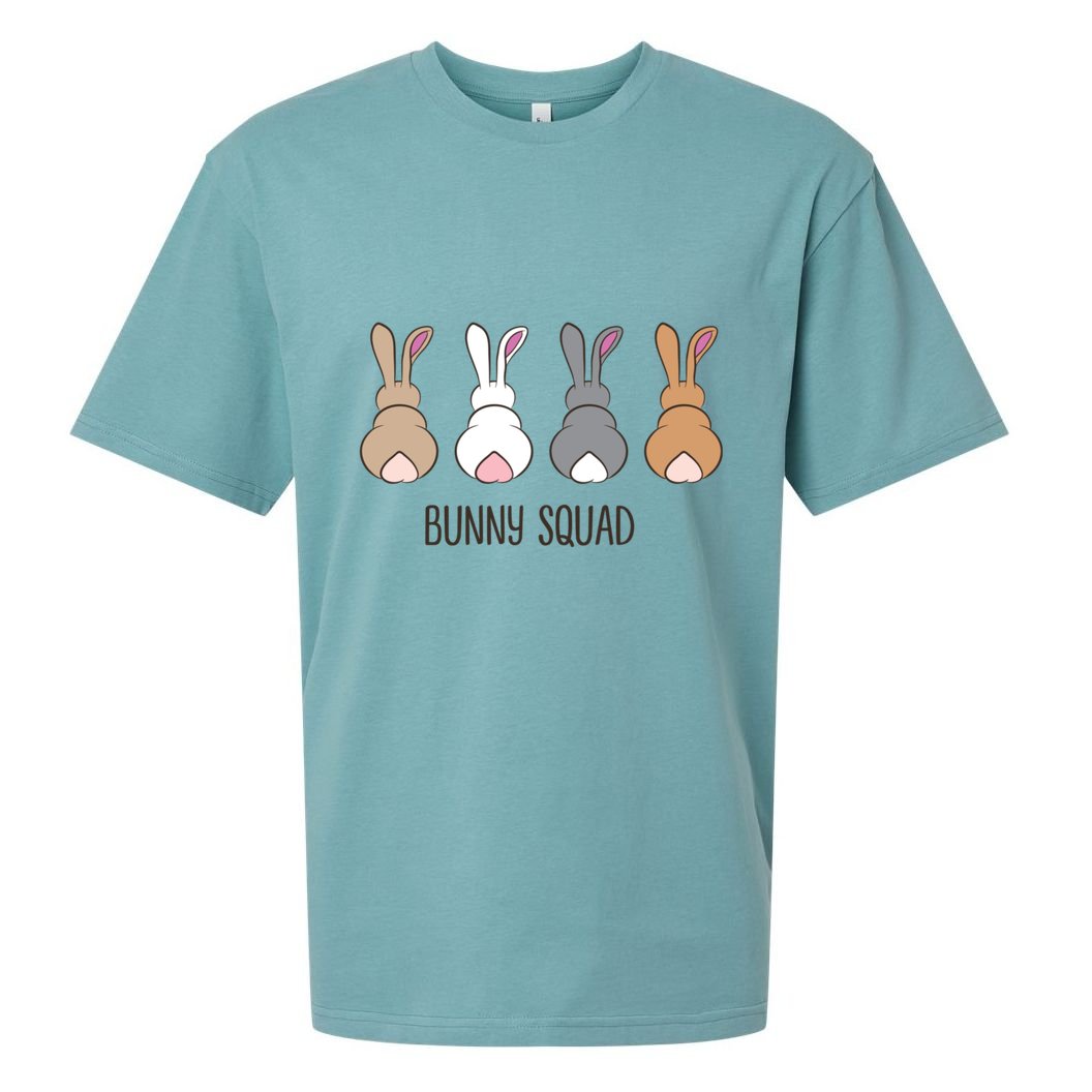 Bunny Squad Funny Rabbits Team Gift Sueded Cloud Jersey T-Shirt