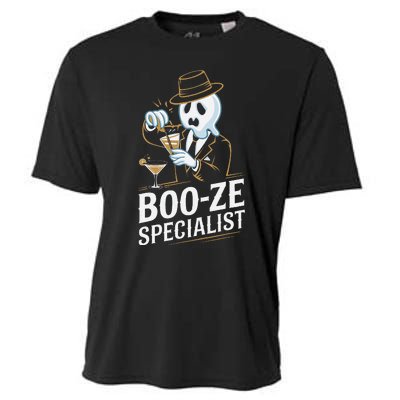 Booze Specialist Funny Ghost For Halloween Party Lovers Cooling Performance Crew T-Shirt