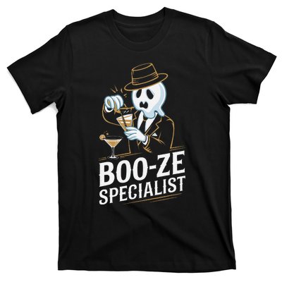 Booze Specialist Funny Ghost For Halloween Party Lovers T-Shirt