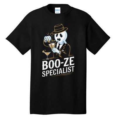 Booze Specialist Funny Ghost For Halloween Party Lovers Tall T-Shirt