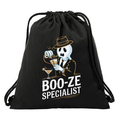 Booze Specialist Funny Ghost For Halloween Party Lovers Drawstring Bag