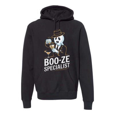 Booze Specialist Funny Ghost For Halloween Party Lovers Premium Hoodie