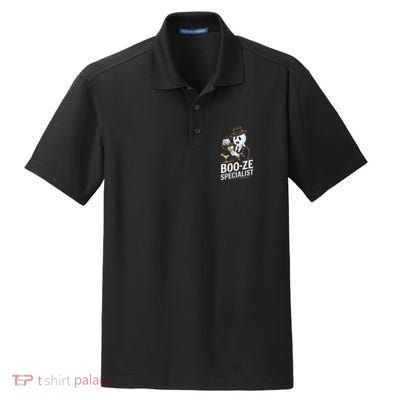 Booze Specialist Funny Ghost For Halloween Party Lovers Dry Zone Grid Polo