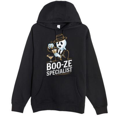 Booze Specialist Funny Ghost For Halloween Party Lovers Premium Pullover Hoodie