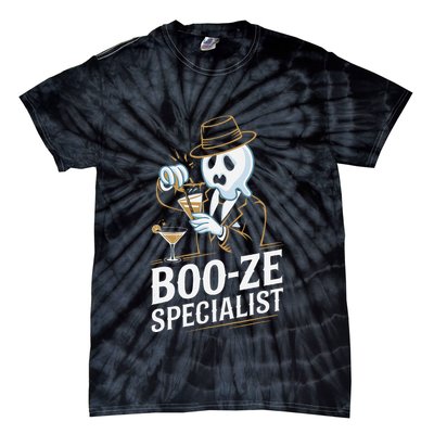 Booze Specialist Funny Ghost For Halloween Party Lovers Tie-Dye T-Shirt