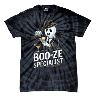 Booze Specialist Funny Ghost For Halloween Party Lovers Tie-Dye T-Shirt