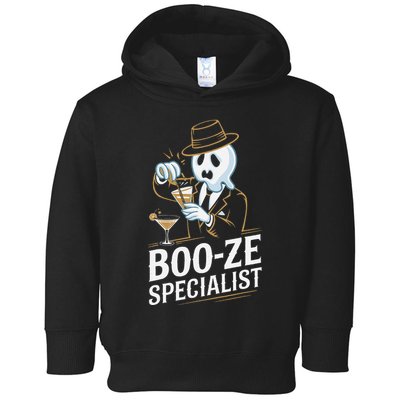 Booze Specialist Funny Ghost For Halloween Party Lovers Toddler Hoodie