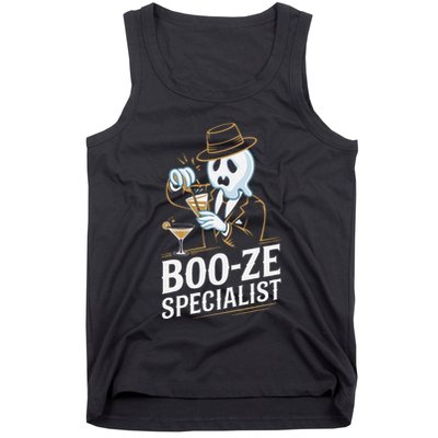 Booze Specialist Funny Ghost For Halloween Party Lovers Tank Top