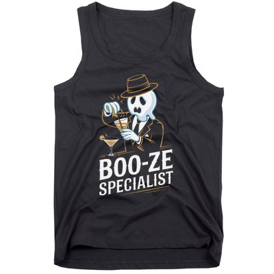 Booze Specialist Funny Ghost For Halloween Party Lovers Tank Top