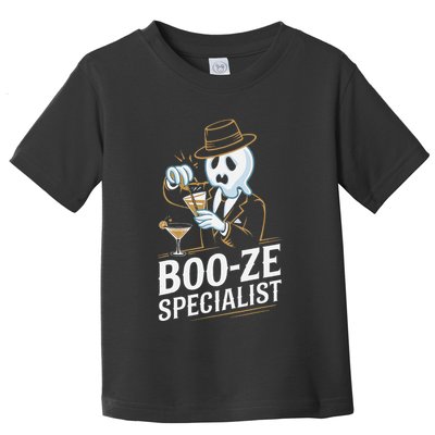 Booze Specialist Funny Ghost For Halloween Party Lovers Toddler T-Shirt