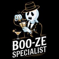 Booze Specialist Funny Ghost For Halloween Party Lovers Kids T-Shirt