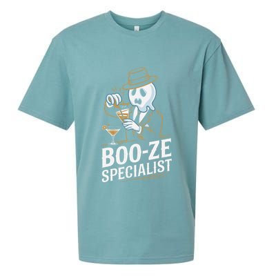 Booze Specialist Funny Ghost For Halloween Party Lovers Sueded Cloud Jersey T-Shirt