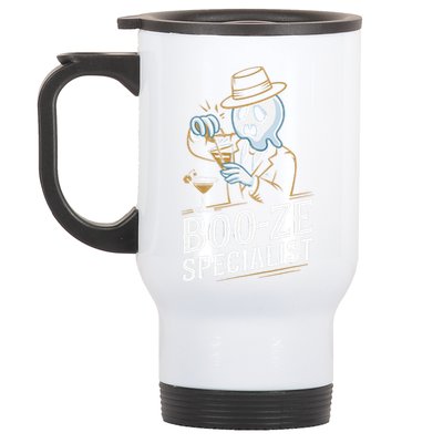 Booze Specialist Funny Ghost For Halloween Party Lovers Stainless Steel Travel Mug