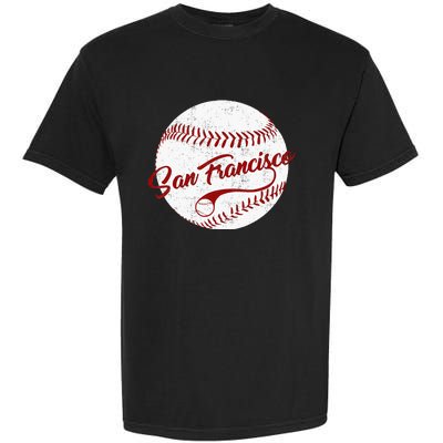 Baseball San Francisco Vintage Giant Ball National Pastime Garment-Dyed Heavyweight T-Shirt