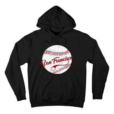 Baseball San Francisco Vintage Giant Ball National Pastime Hoodie