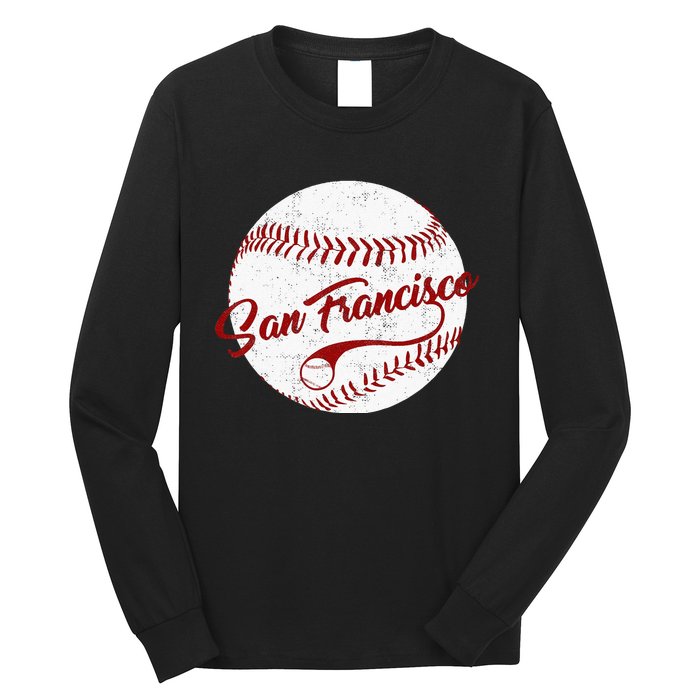 Baseball San Francisco Vintage Giant Ball National Pastime Long Sleeve Shirt