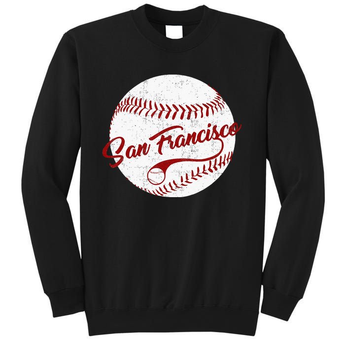 Baseball San Francisco Vintage Giant Ball National Pastime Sweatshirt