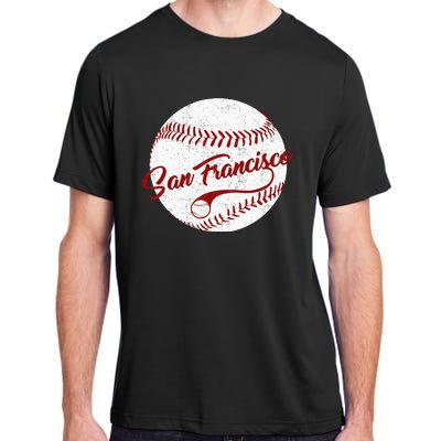 Baseball San Francisco Vintage Giant Ball National Pastime Adult ChromaSoft Performance T-Shirt